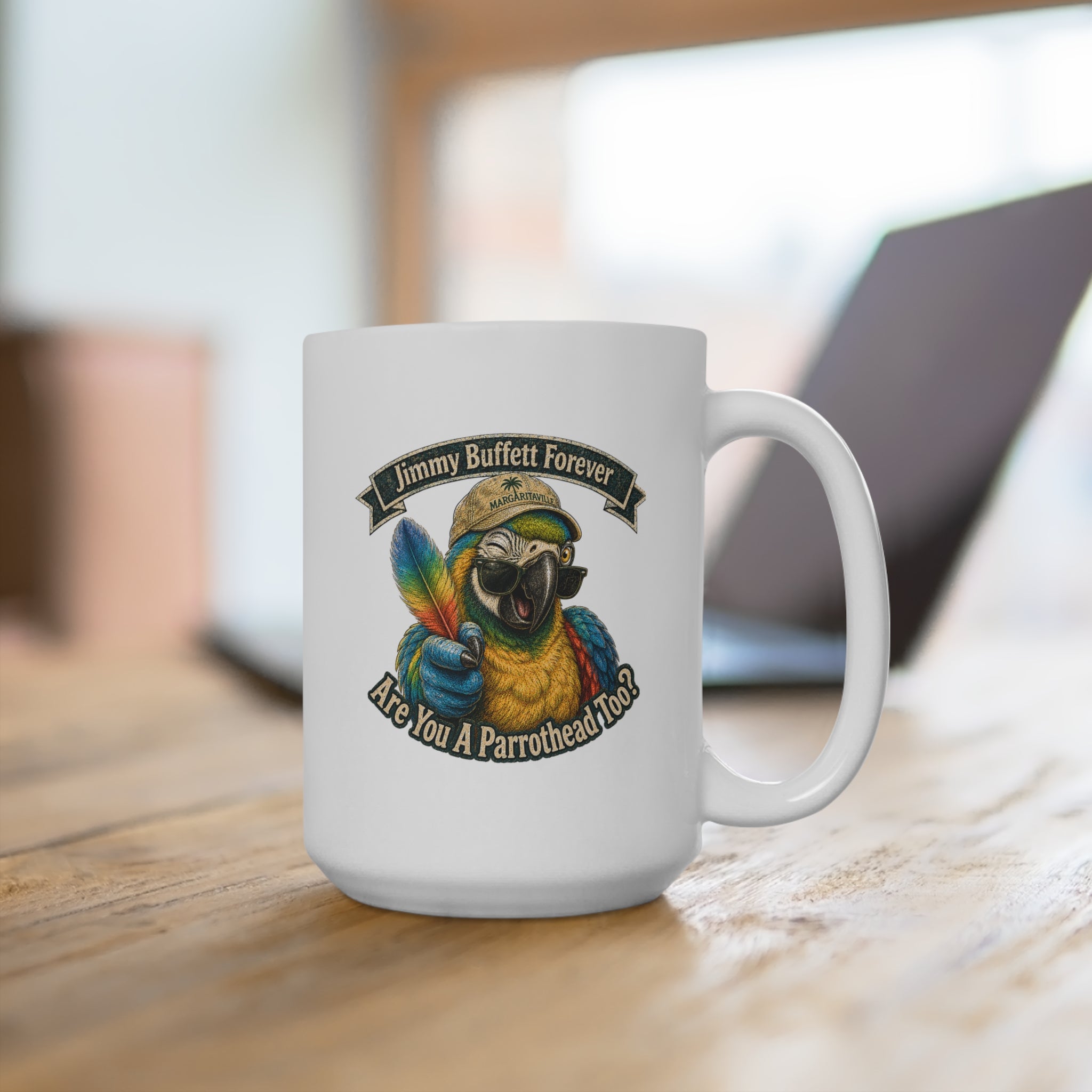 Parrothead Parrot Mug | 15oz Ceramic Coffee Cup
