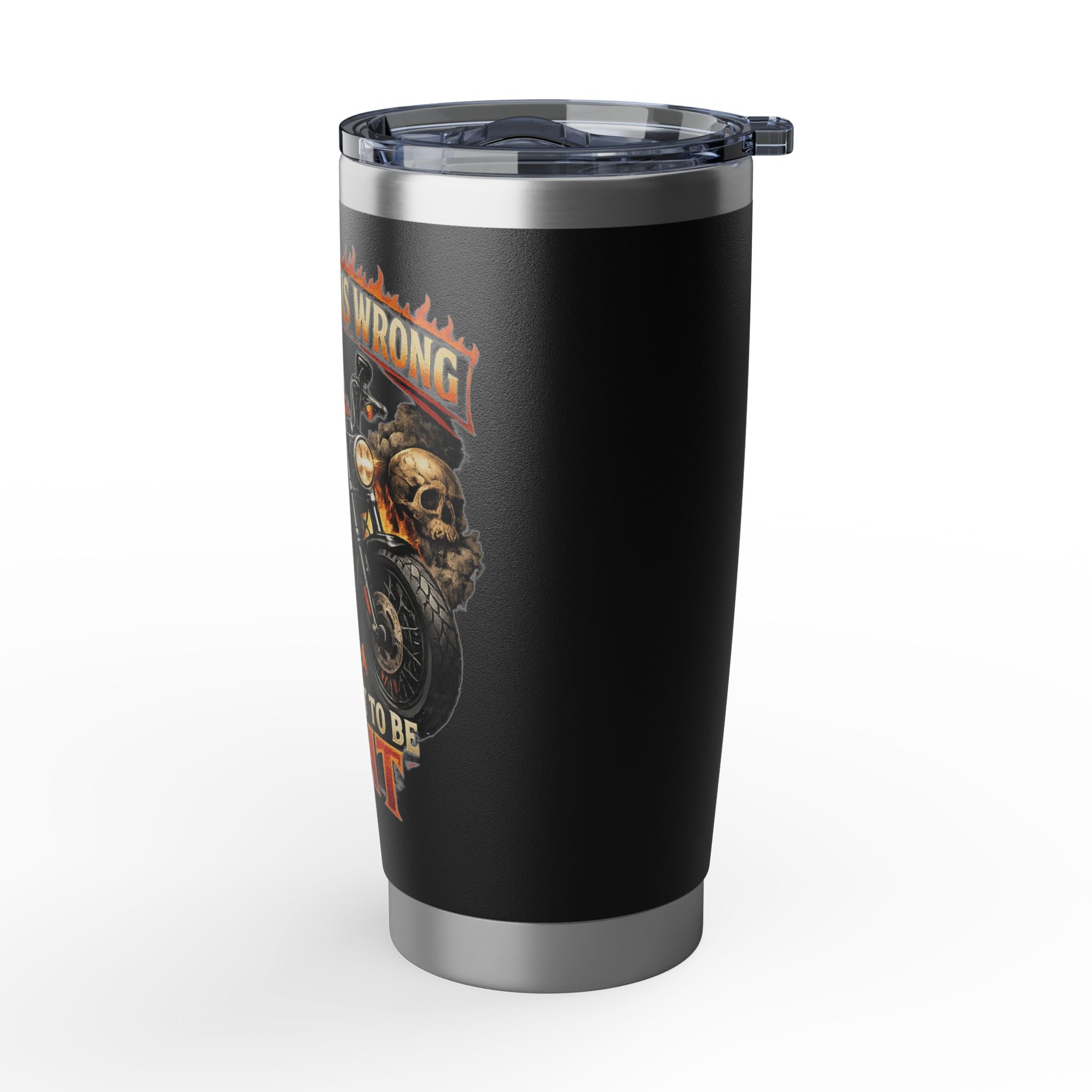 Motorcycle flaming Tumbler | 20oz stainless steel travel cup