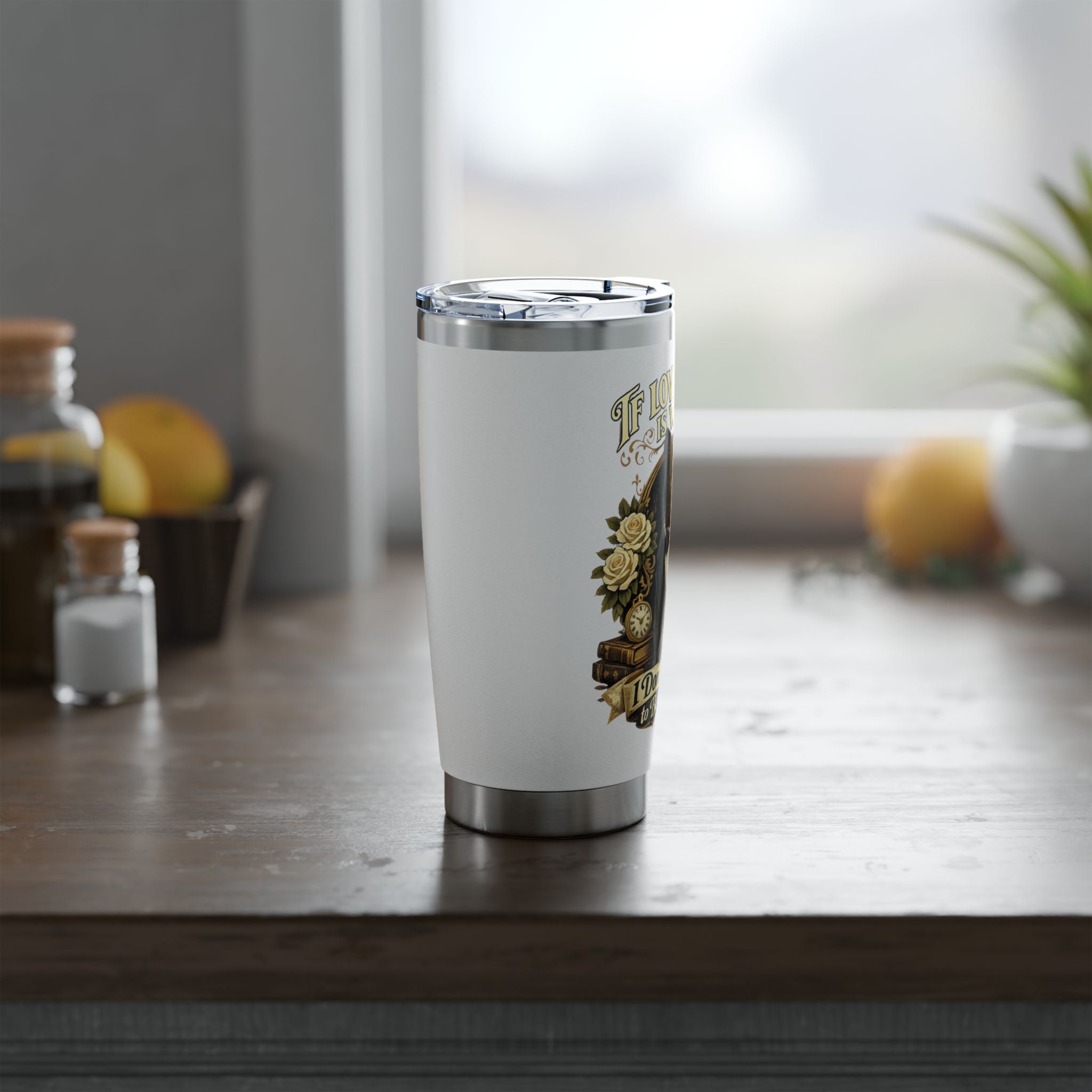 Elegant Black Cat Tumbler | If Loving You Is Wrong Quote