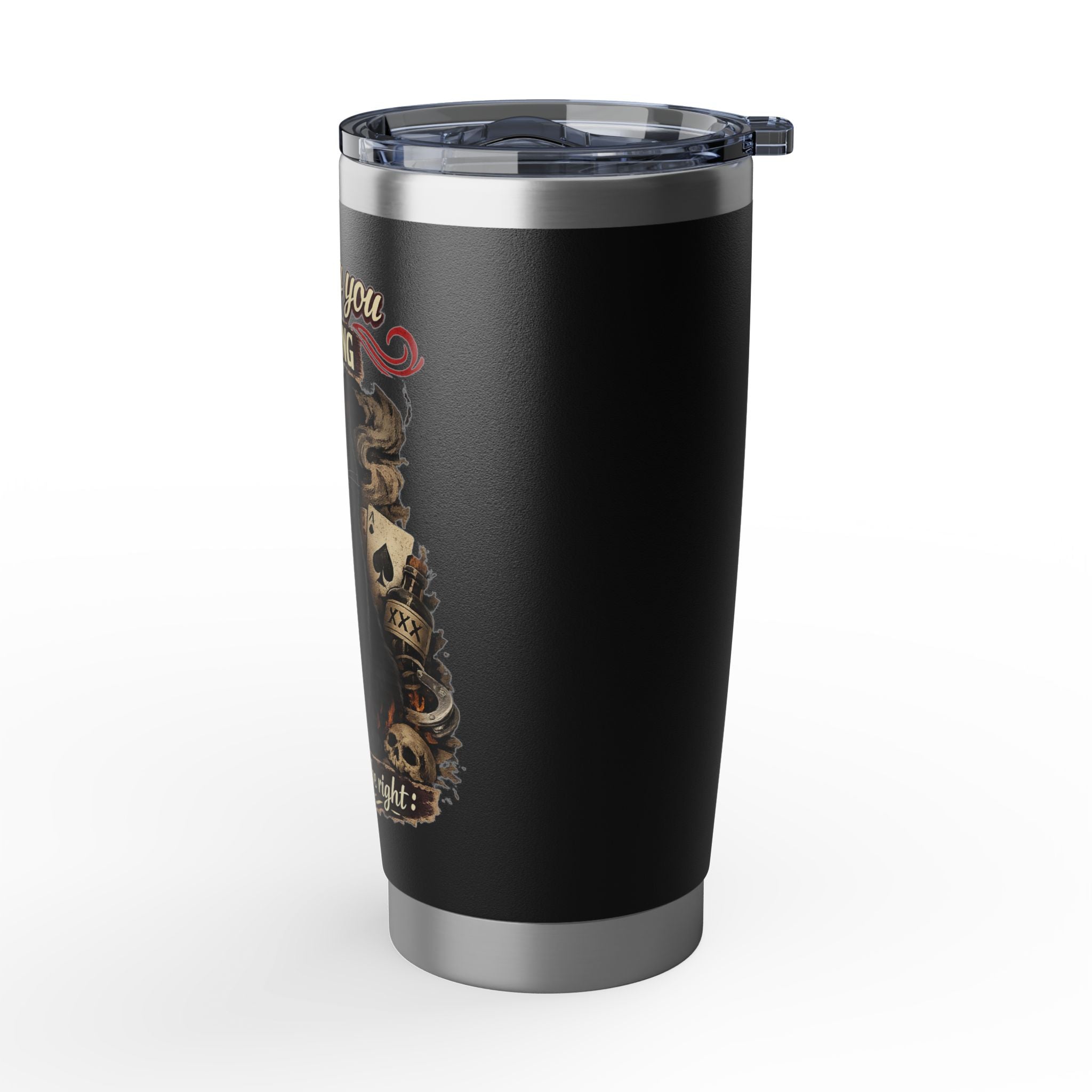 Mischievous Black Cat Tumbler | If Loving You Is Wrong Quote