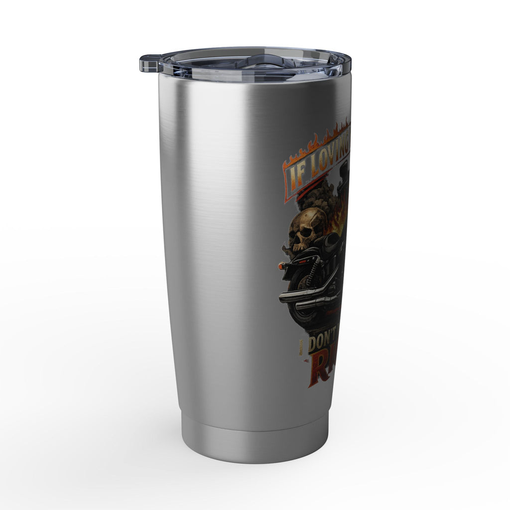 Motorcycle flaming Tumbler | 20oz stainless steel travel cup