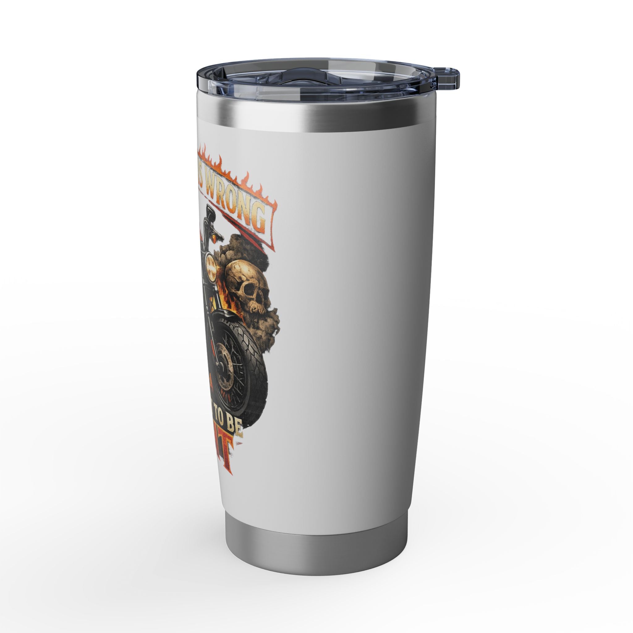 Motorcycle flaming Tumbler | 20oz stainless steel travel cup