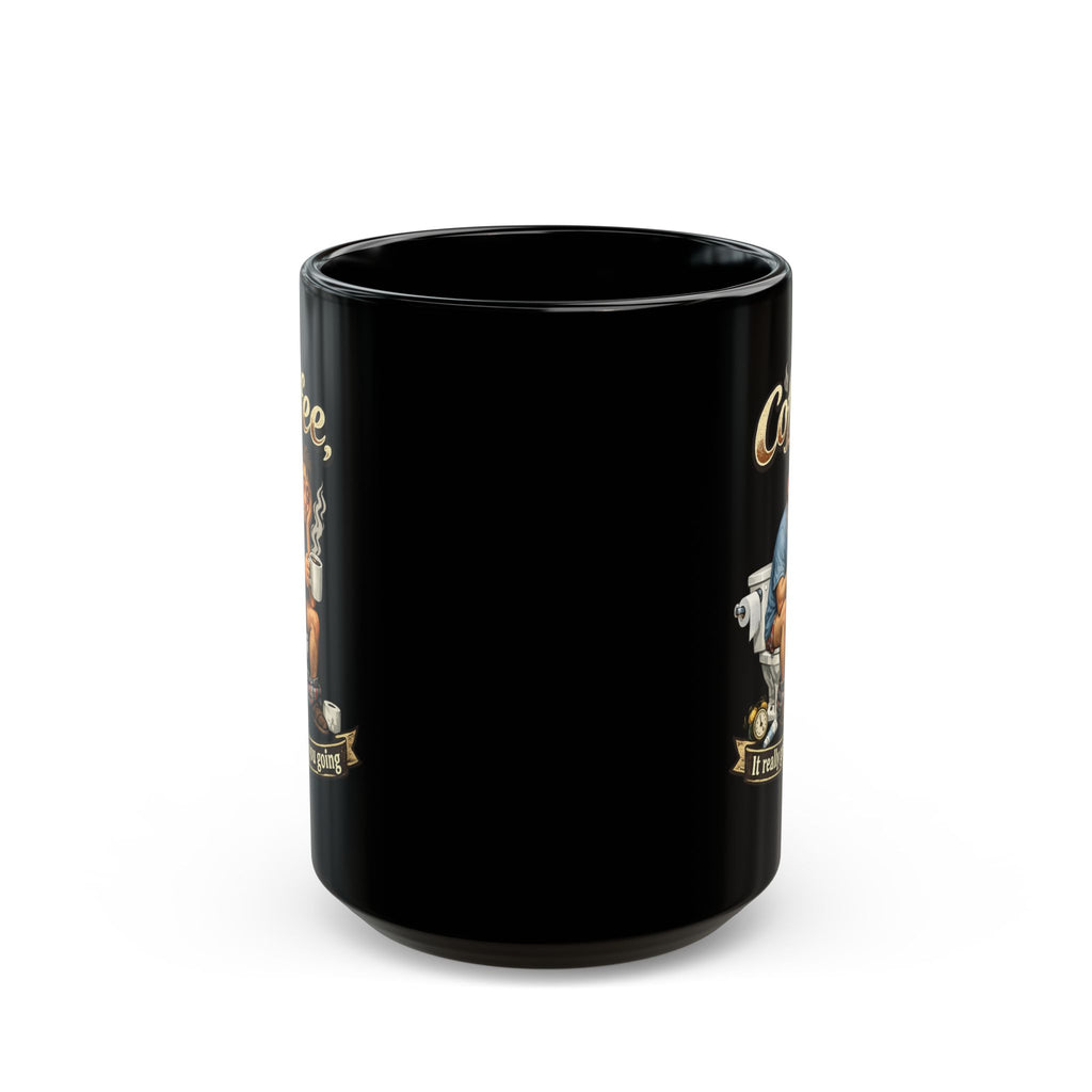 Coffee It Really Gets You Going Mug | Black Ceramic Coffee Mug