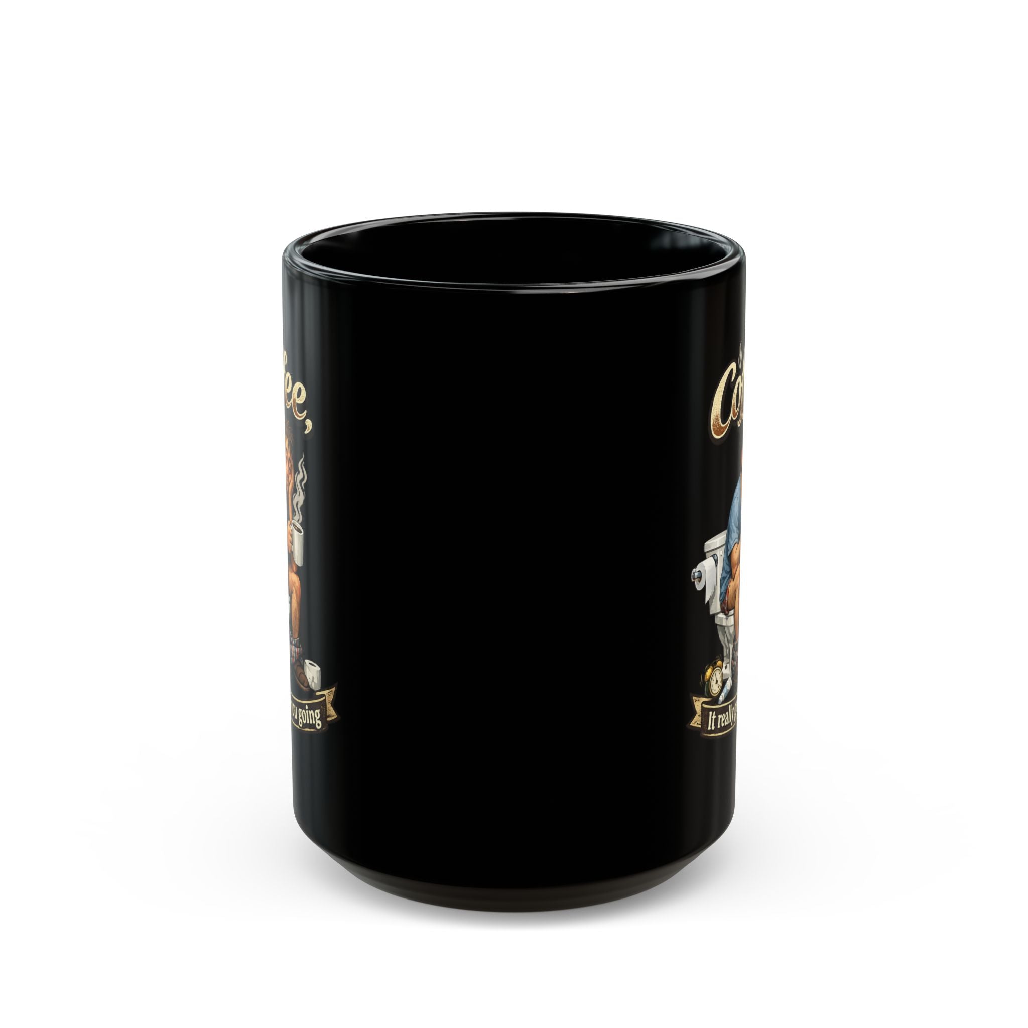 Coffee It Really Gets You Going Mug | Black Ceramic Coffee Mug