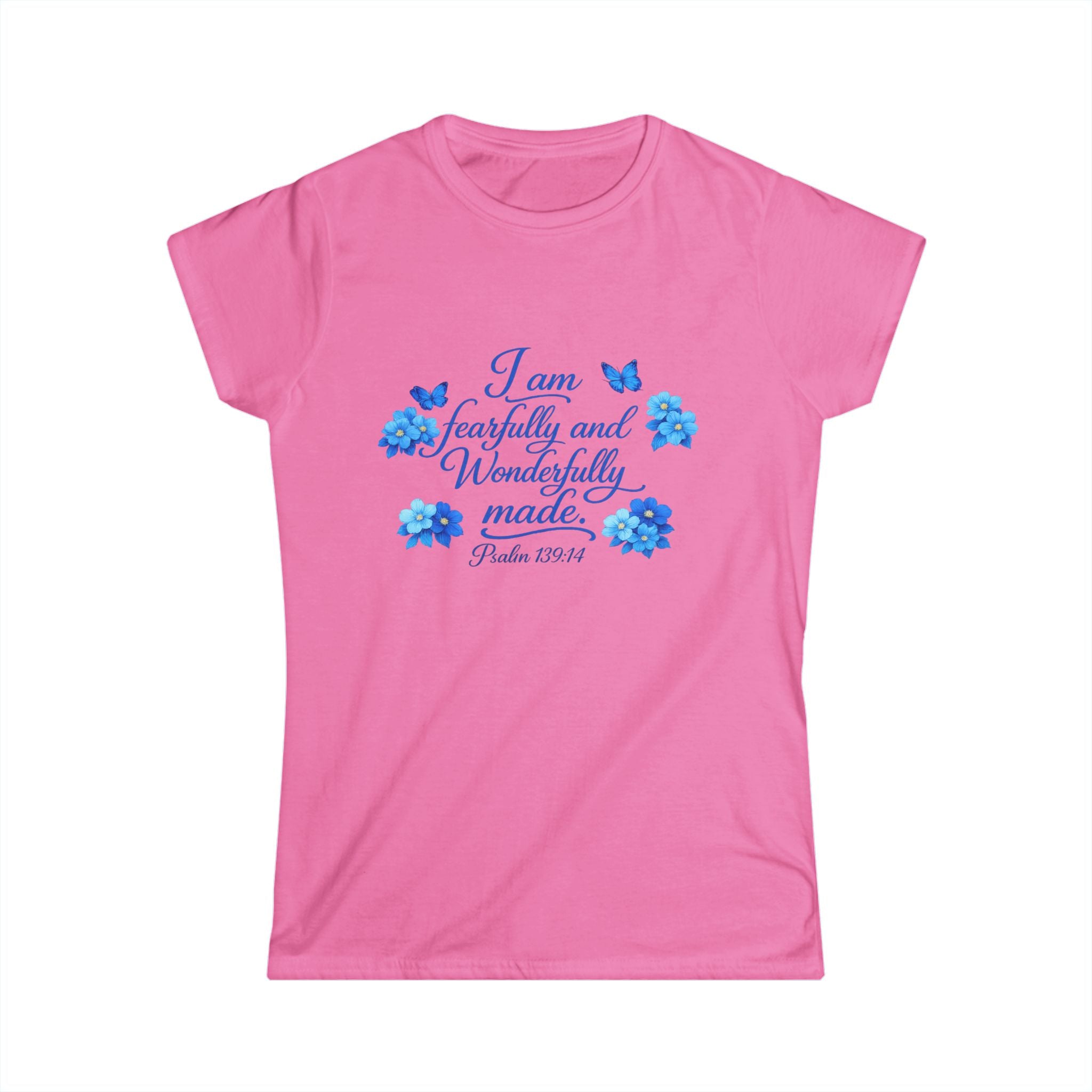 I Am Fearfully and Wonderfully Made Tee — Inspirational Christian Women's T-Shirt (Psalm 139:14)