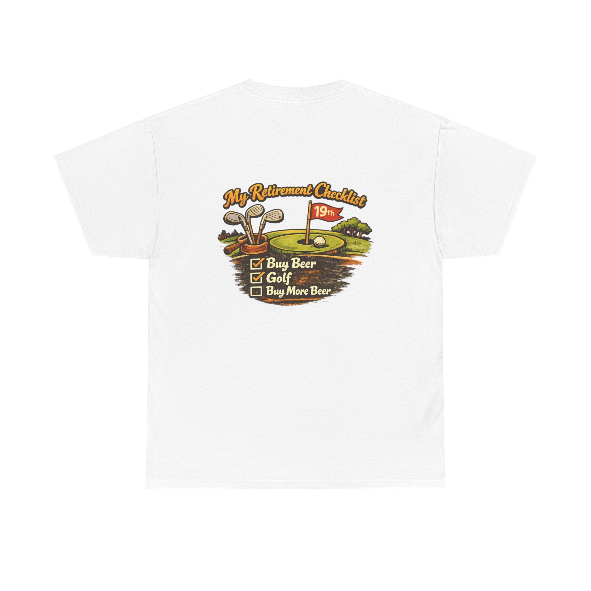 My Retirement Checklist tee | Golf, Beer, 19th Hole design