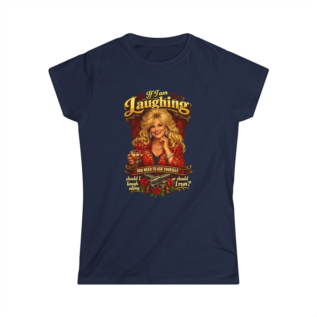 T-Shirt — 'Keep Laughing' Vintage Dolly-Inspired Graphic Tee