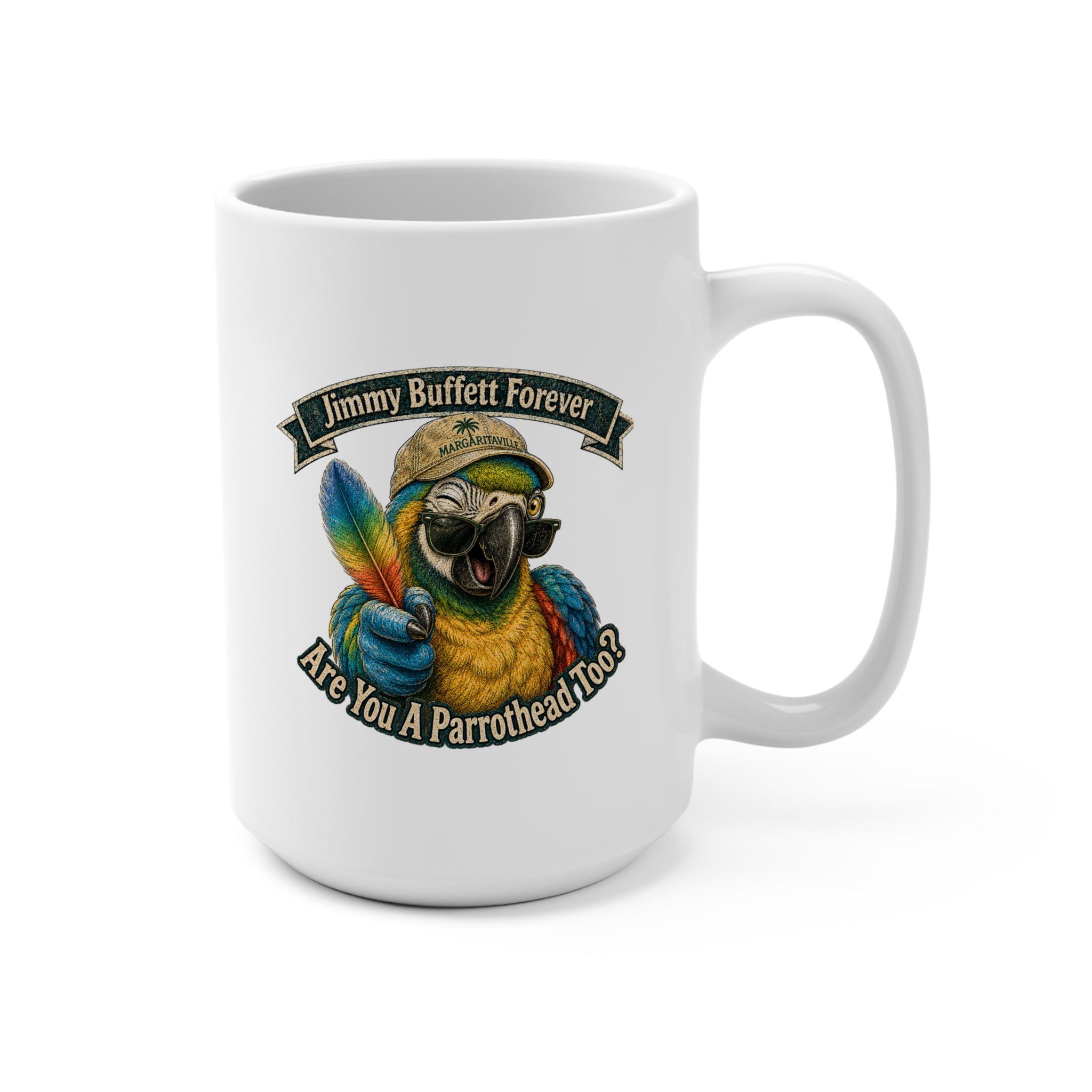 Parrothead Parrot Mug | 15oz Ceramic Coffee Cup