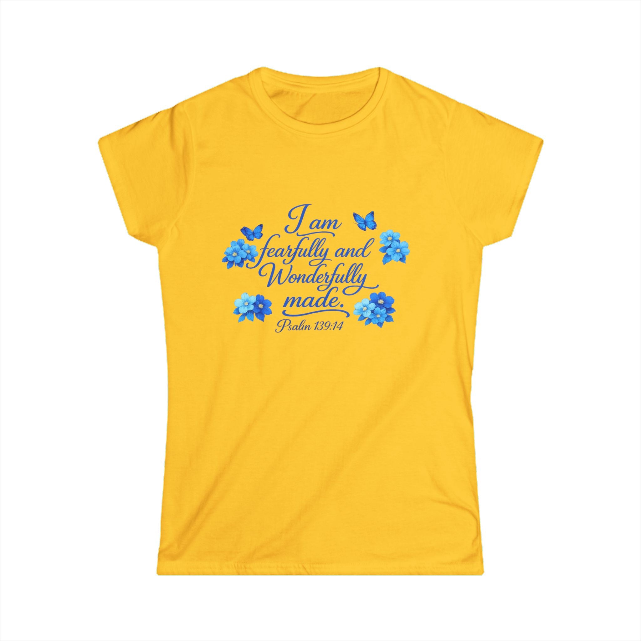 I Am Fearfully and Wonderfully Made Tee — Inspirational Christian Women's T-Shirt (Psalm 139:14)