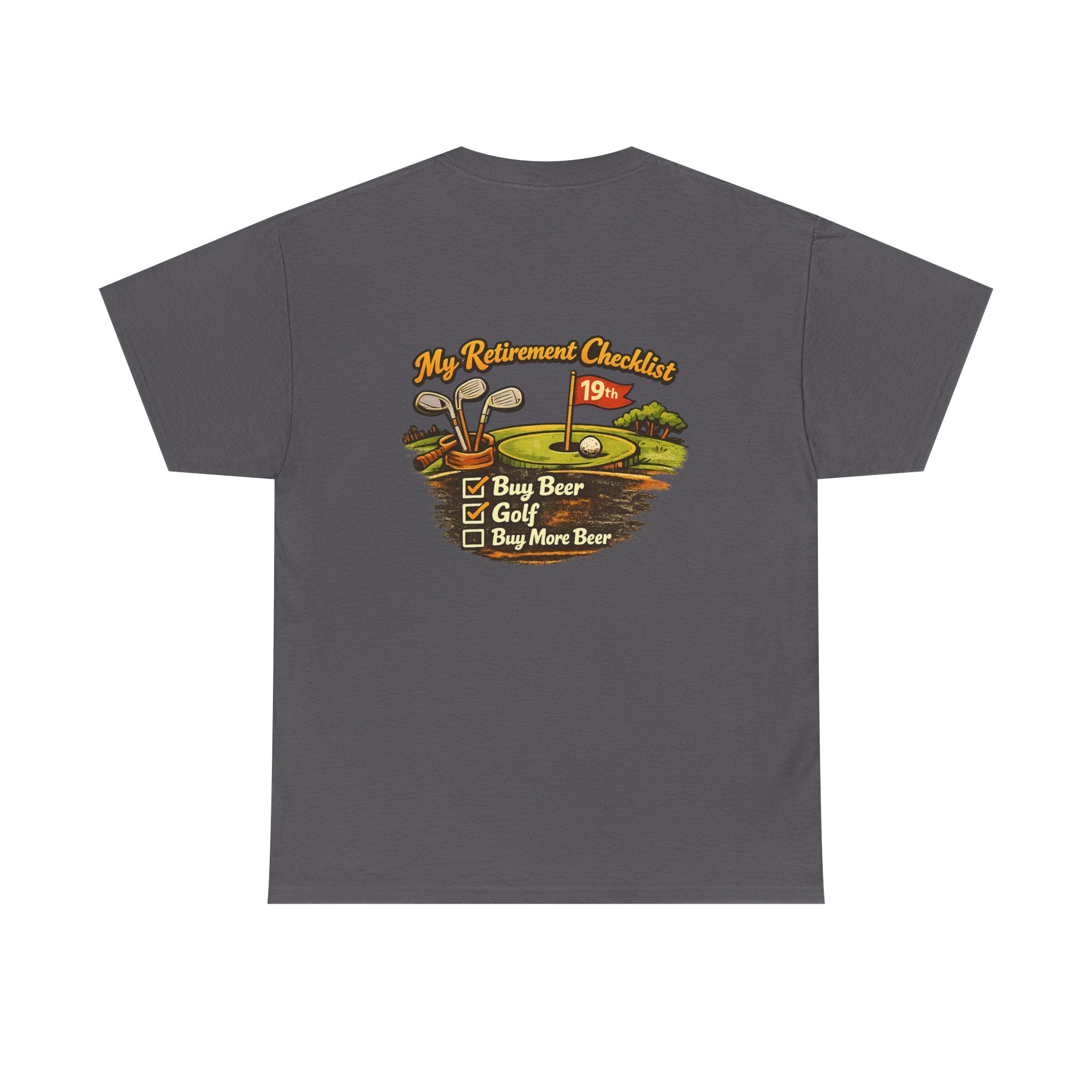 My Retirement Checklist tee | Golf, Beer, 19th Hole design