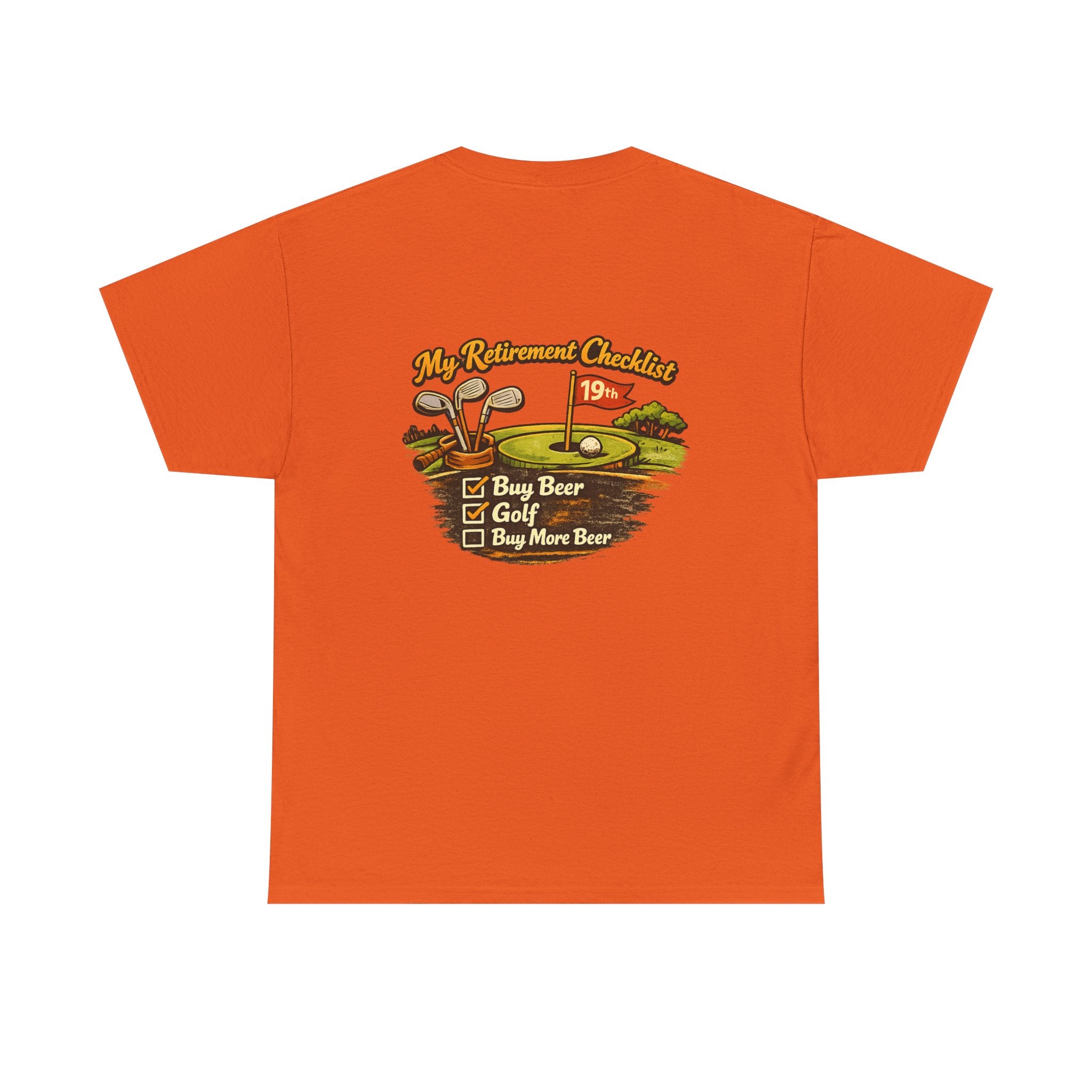 My Retirement Checklist tee | Golf, Beer, 19th Hole design