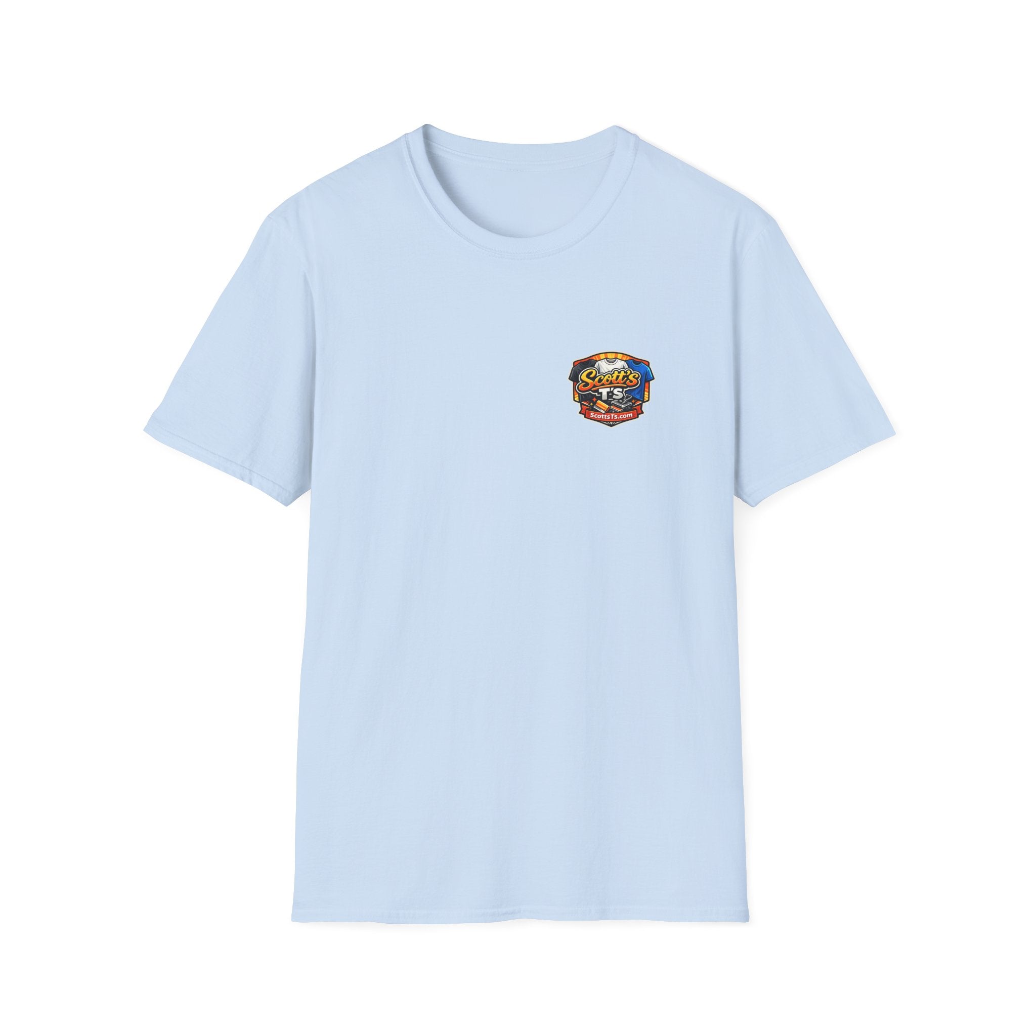 Patriotic T-Shirt — "The Land of the Free Because of the Brave" Eagle & Soldier Design