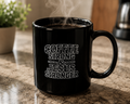 Coffee Strong & Jesus Stronger Black Mug