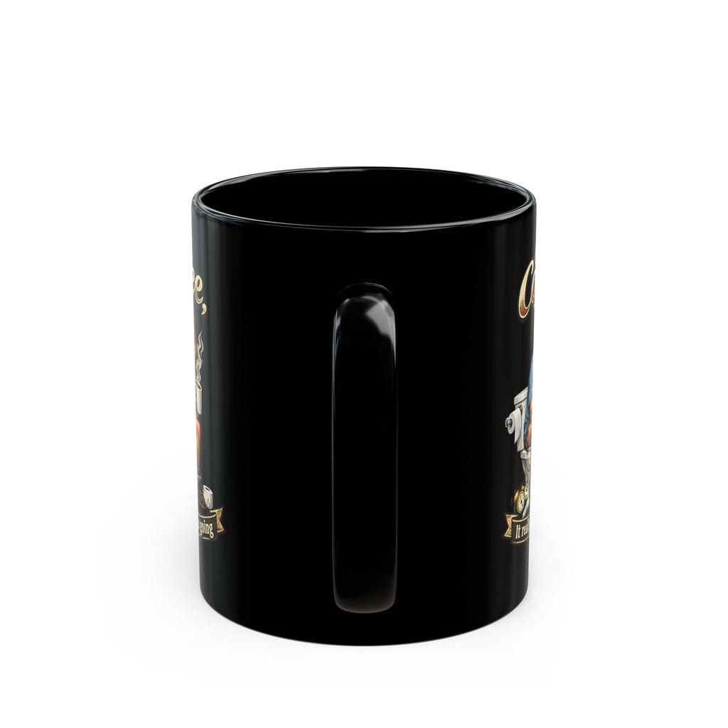 Coffee It Really Gets You Going Mug | Black Ceramic Coffee Mug