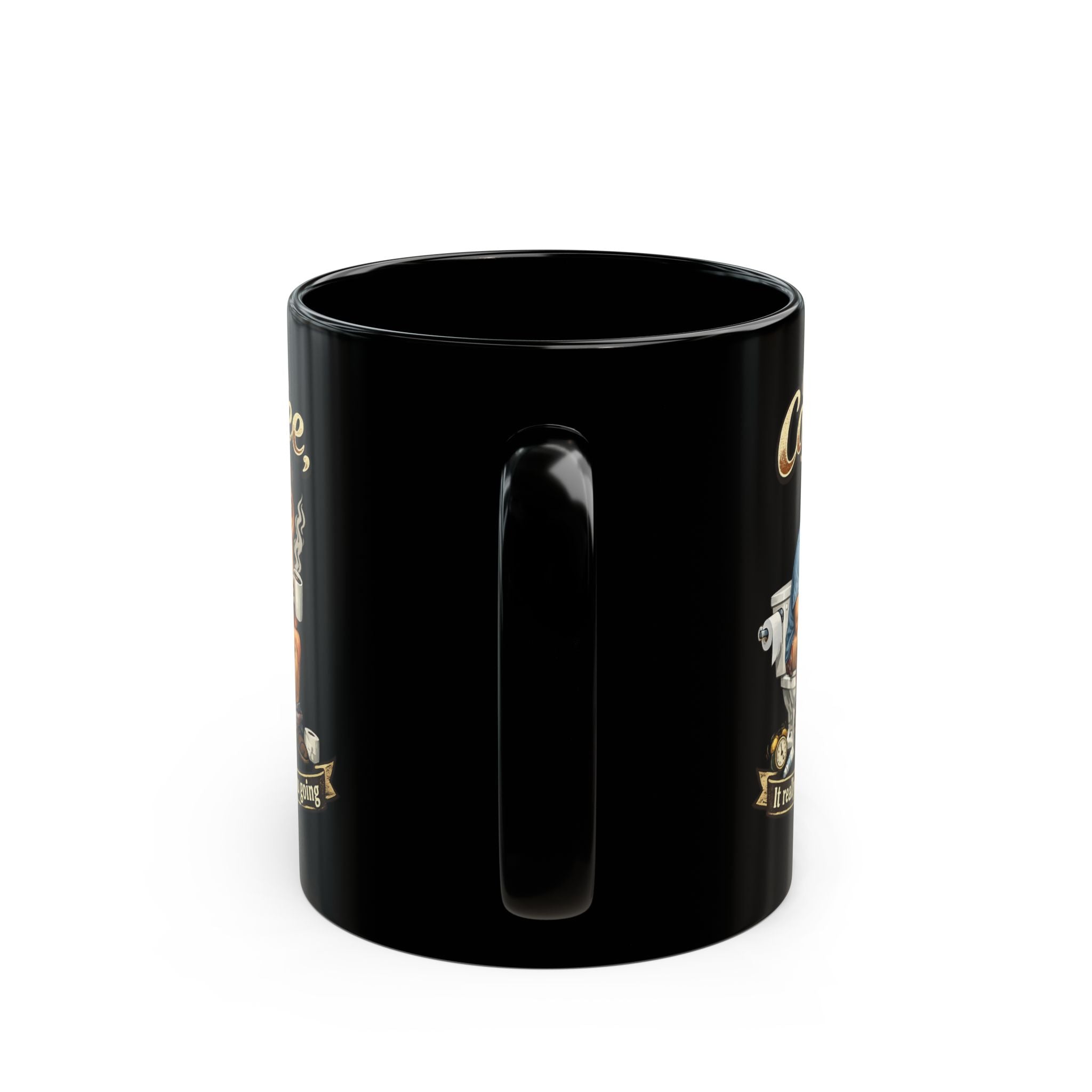 Coffee It Really Gets You Going Mug | Black Ceramic Coffee Mug