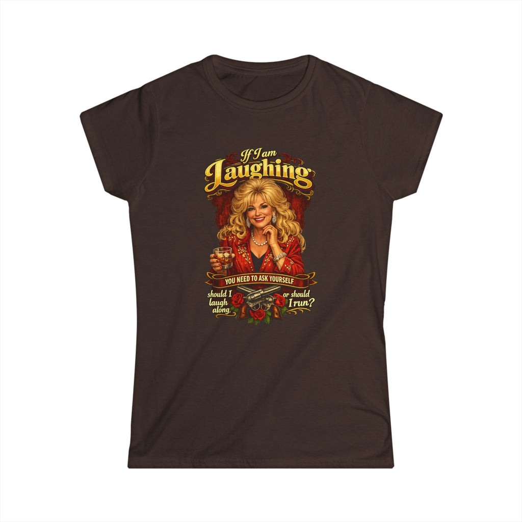 T-Shirt — 'Keep Laughing' Vintage Dolly-Inspired Graphic Tee