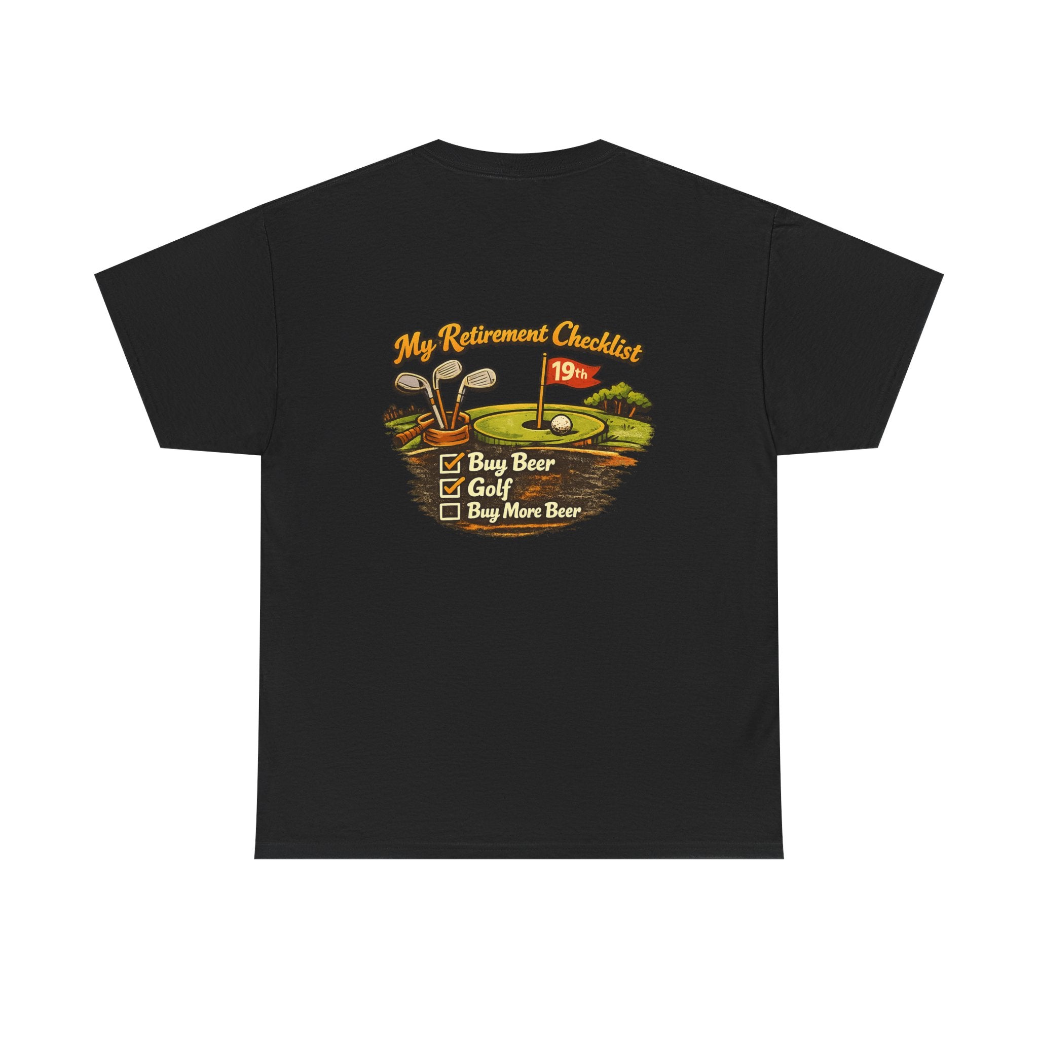 My Retirement Checklist tee | Golf, Beer, 19th Hole design