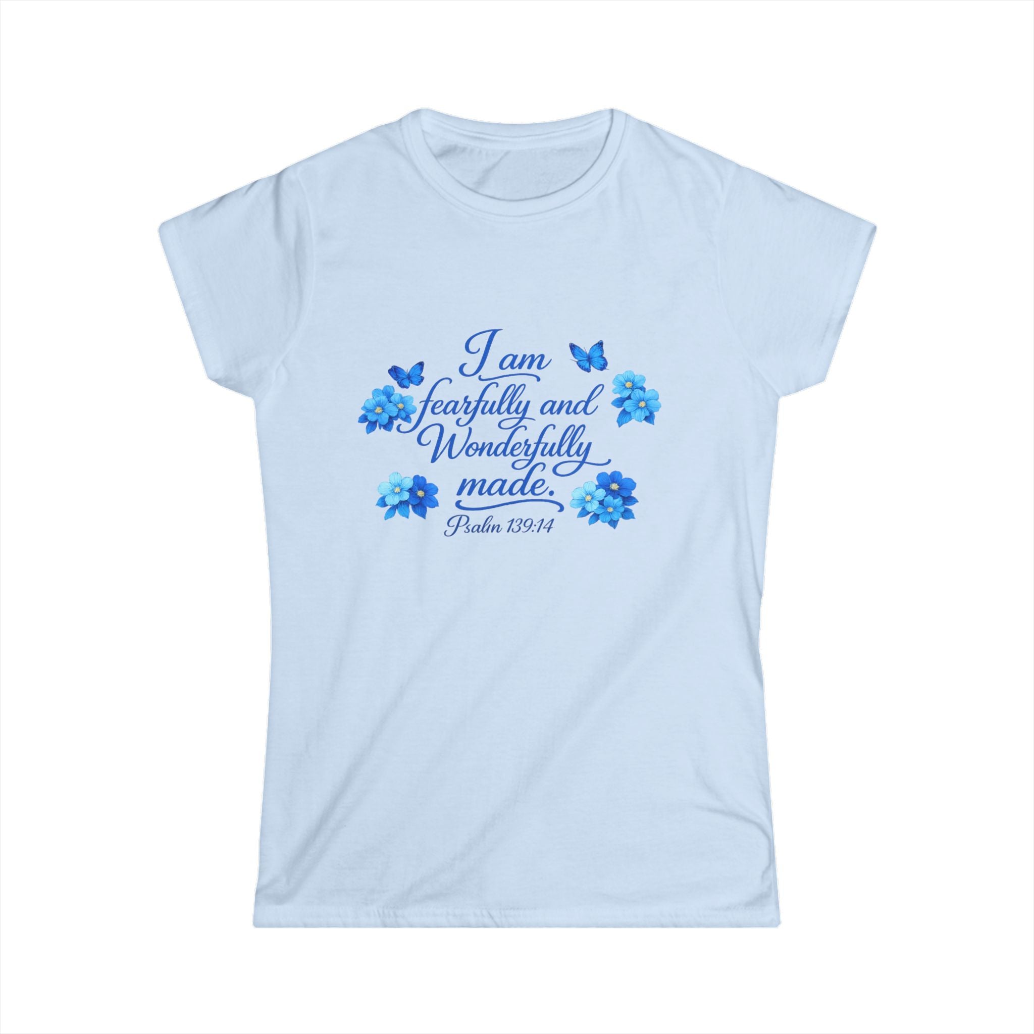 I Am Fearfully and Wonderfully Made Tee — Inspirational Christian Women's T-Shirt (Psalm 139:14)