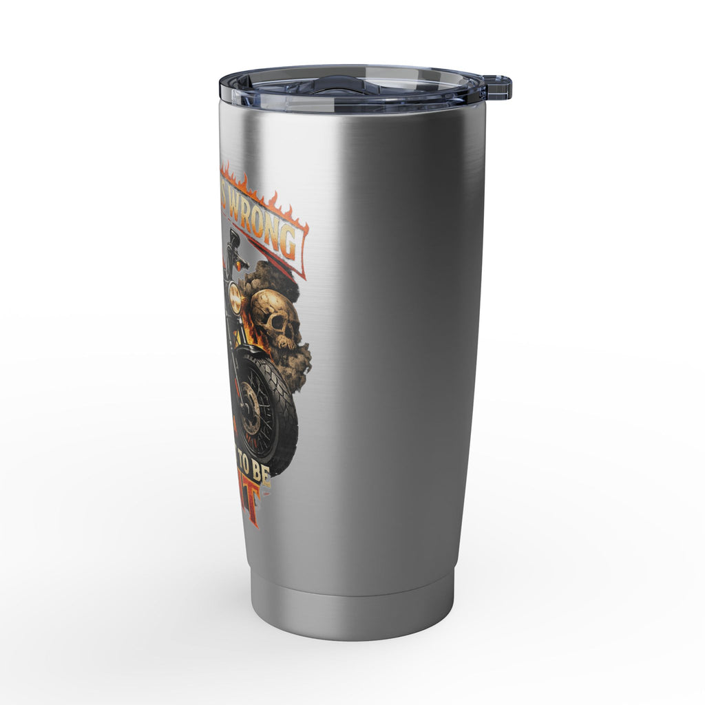 Motorcycle flaming Tumbler | 20oz stainless steel travel cup