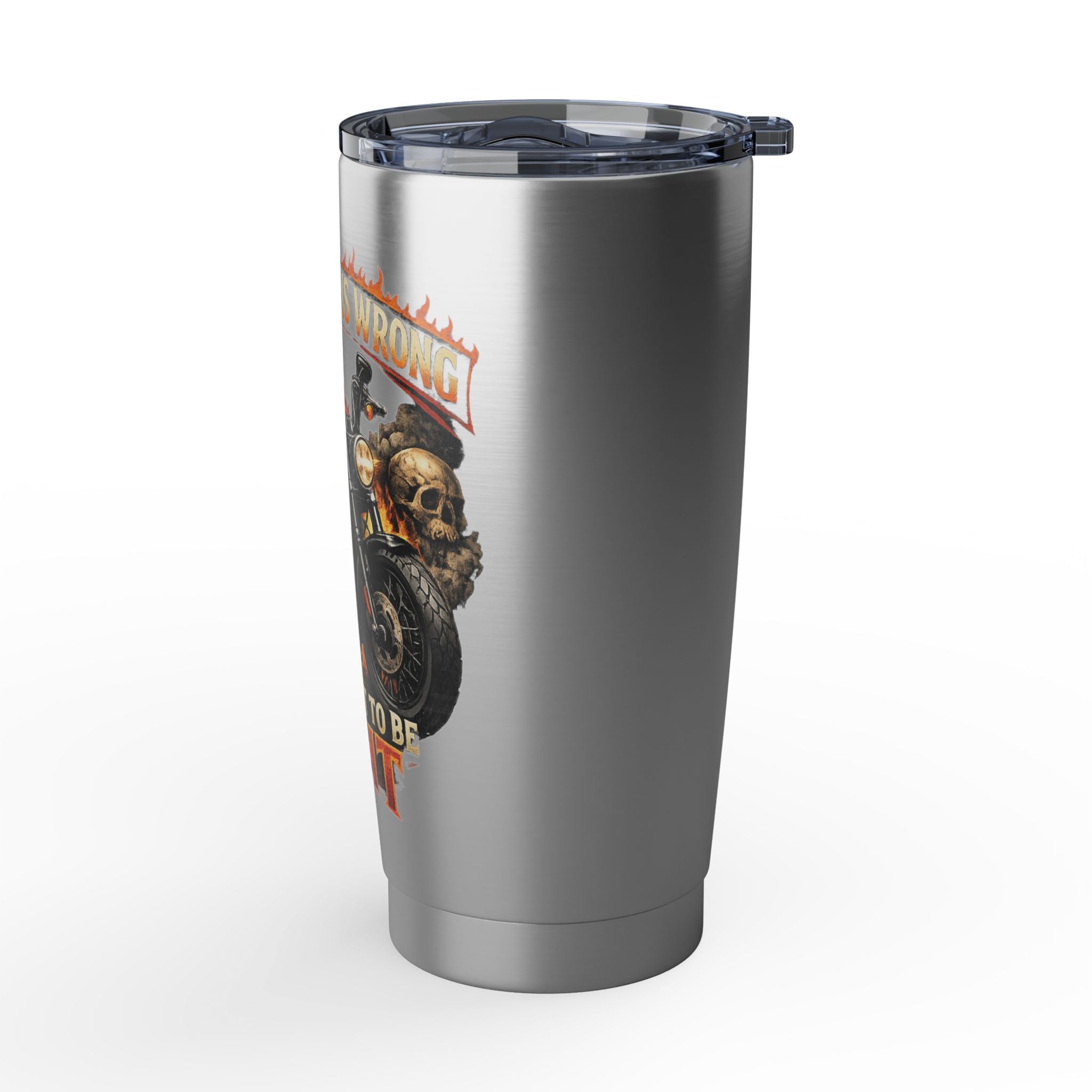 Motorcycle flaming Tumbler | 20oz stainless steel travel cup