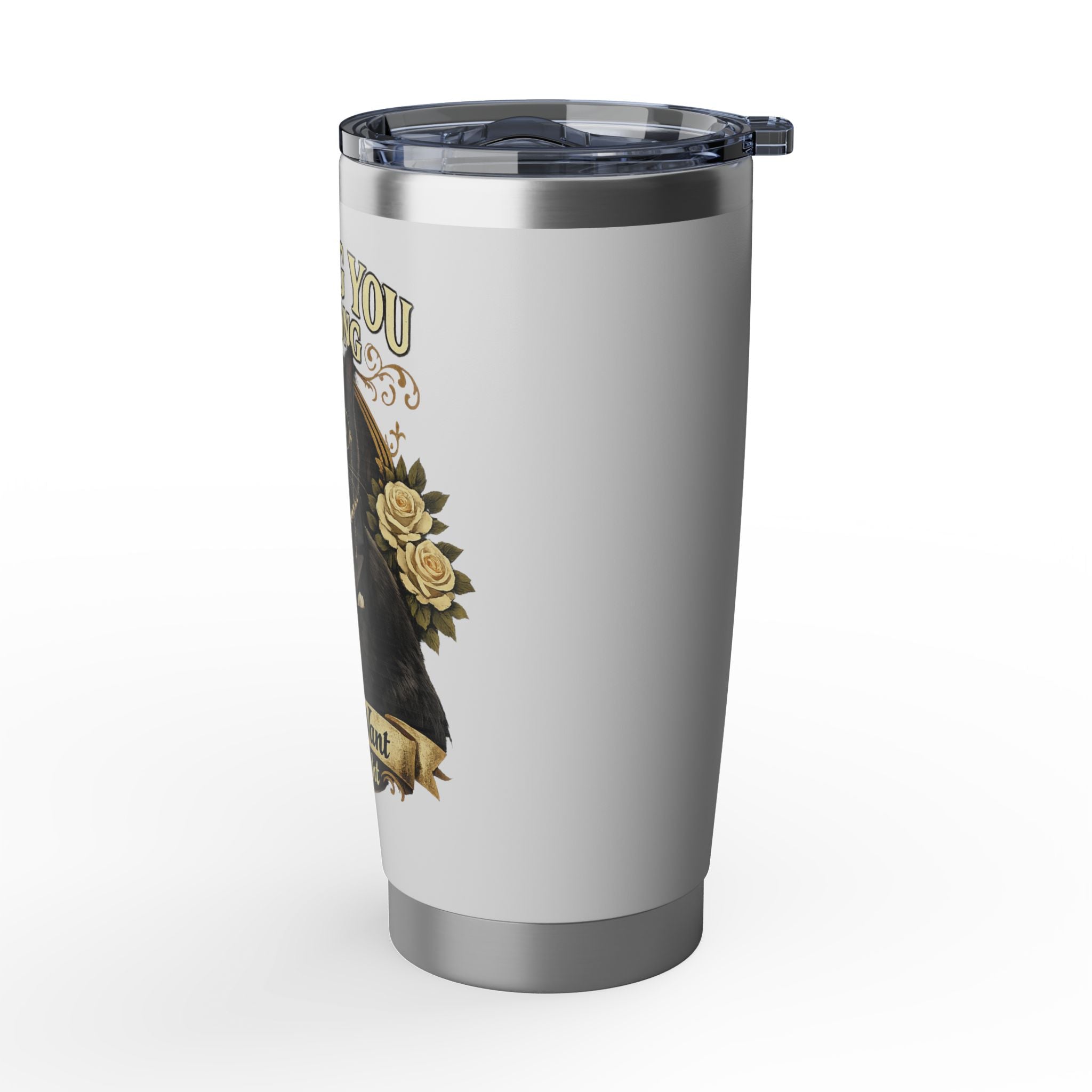 Elegant Black Cat Tumbler | If Loving You Is Wrong Quote