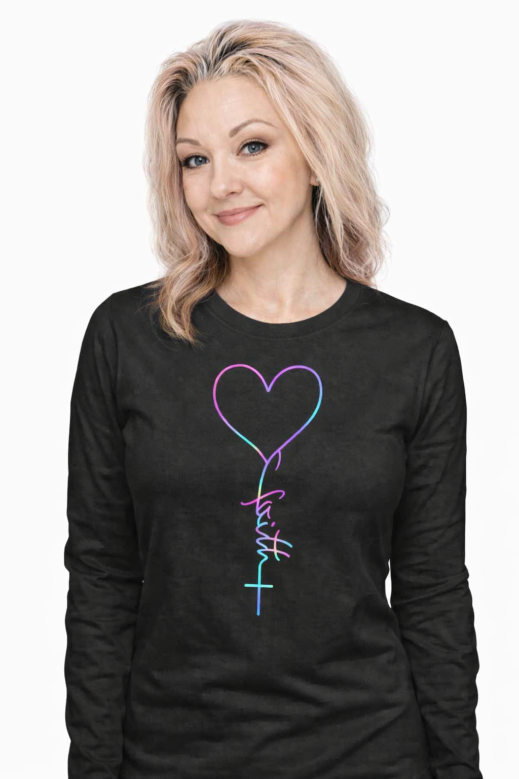 Heart Faith Iridescent - It Takes Faith to Lead our Hearts to the Cross
