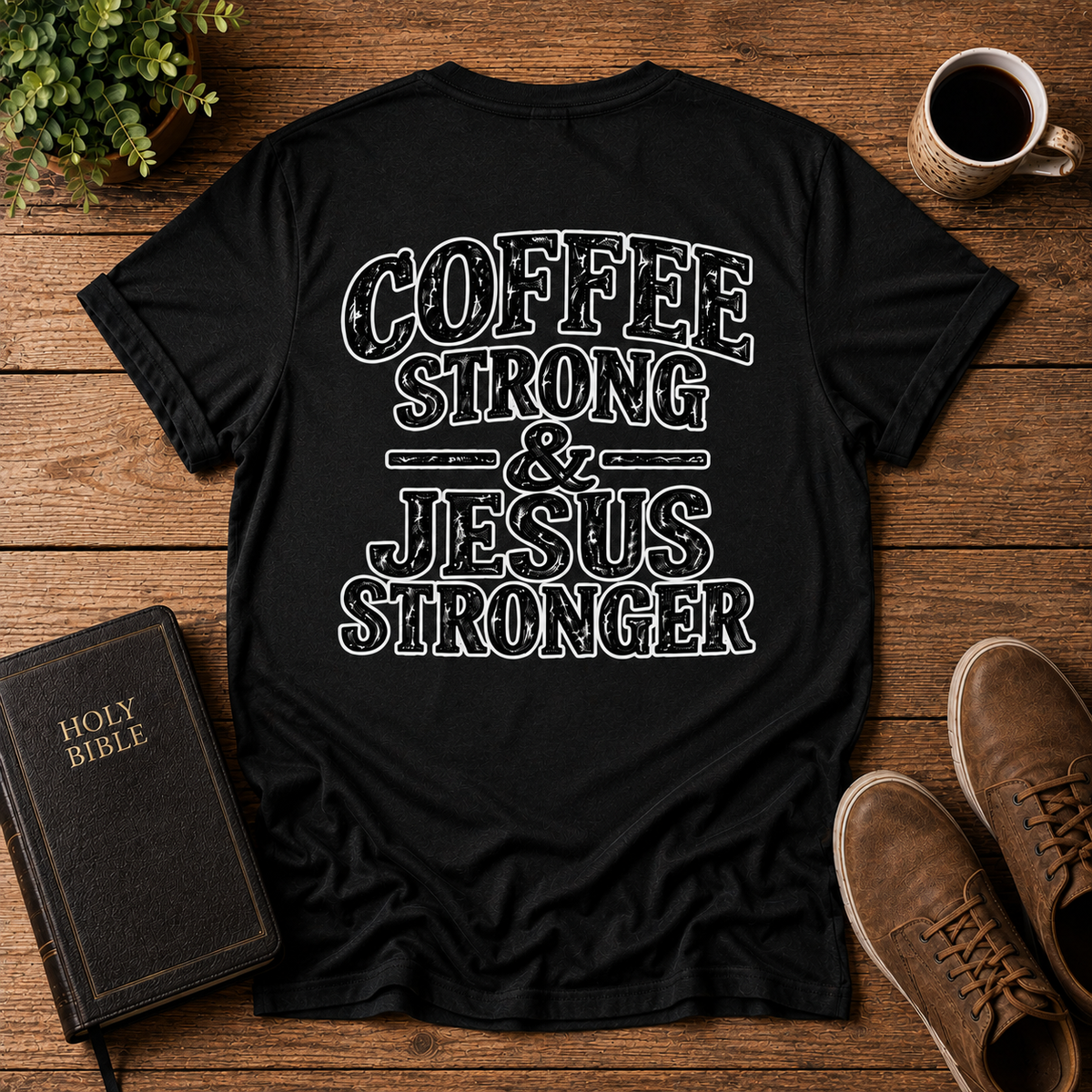 Coffee Strong and Jesus Back Image