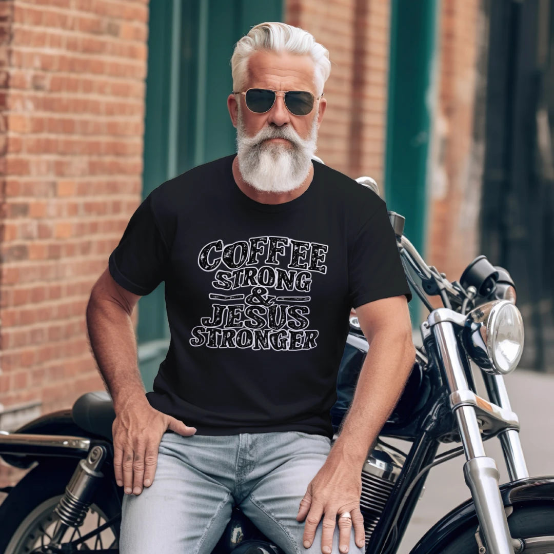 Coffee Strong and Jesus Stronger Shirt