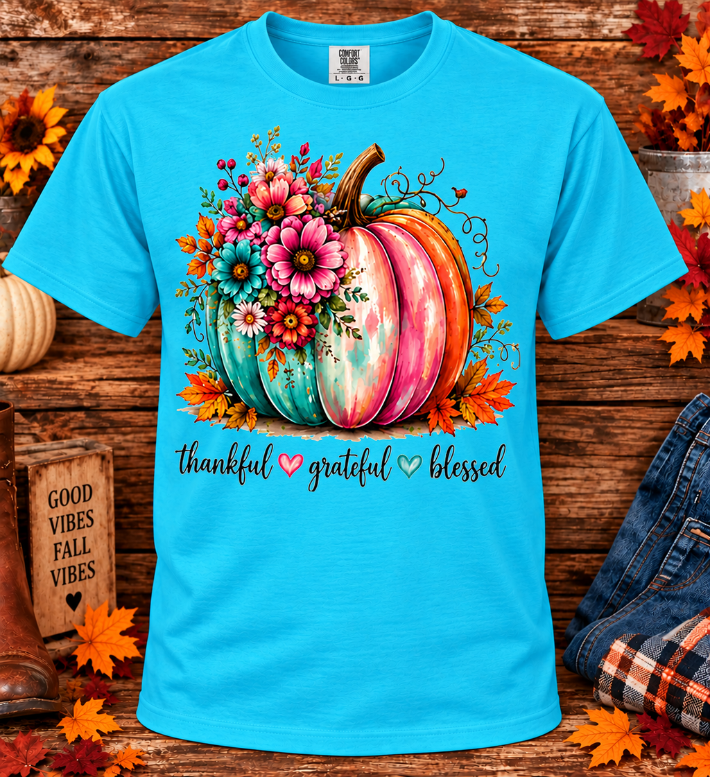 Blessed Floral Pumpkin